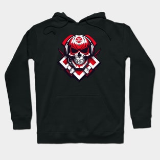 Terrify skull with red eyes Hoodie